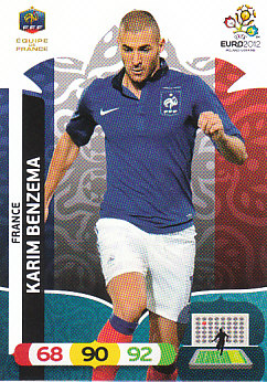 Karim Benzema France Panini UEFA EURO 2012 #89